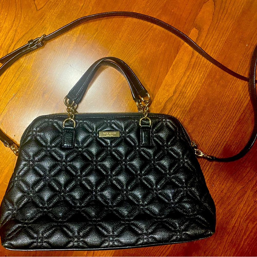 Kate Spade Black Quilted Crossbody
